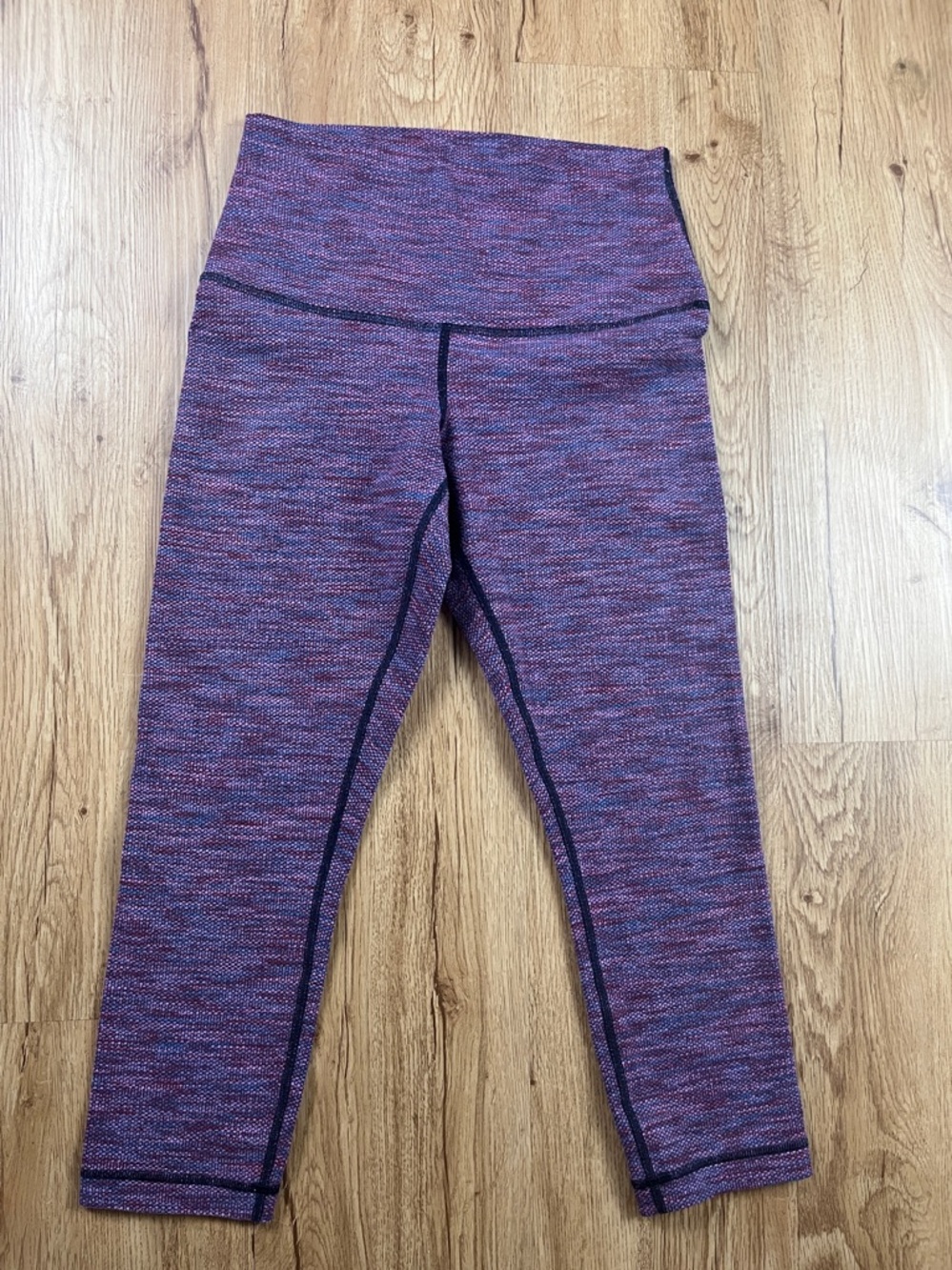 Lululemon Purple Speckled High Rise Crop Leggings Size 4 (No Tag)